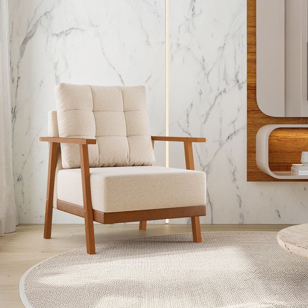 Poltrona Cary Linho Bronze/Durango - Vian