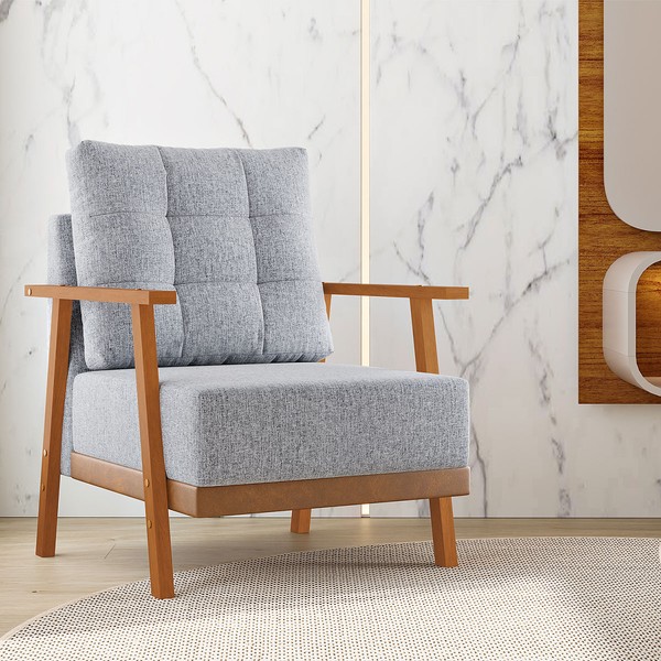 Poltrona Cary Linho Inox/Durango - Vian