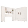 Guarda-Roupa Casal Modulado Andorra 10 Portas 4 Gavetas com Pés e Espelho Branco - Pnr Móveis