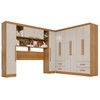 Guarda-Roupa Casal Modulado Andorra 10 Portas 4 Gavetas Cinamomo/Off White - Pnr Móveis