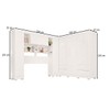 Guarda-Roupa Casal Modulado Andorra 10 Portas 4 Gavetas com Pés Branco - Pnr Móveis