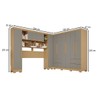 Guarda-Roupa Casal Modulado Andorra 10 Portas 4 Gavetas com Pés Jequitibá/Granizo - Pnr Móveis
