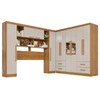 Guarda-Roupa Casal Modulado Andorra 10 Portas 4 Gavetas com Espelho Cinamomo/Off White - Pnr Móveis
