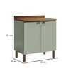 Balcão de Cozinha 80 Cm Conecta Frizz 2 Portas Mint - Geniaflex