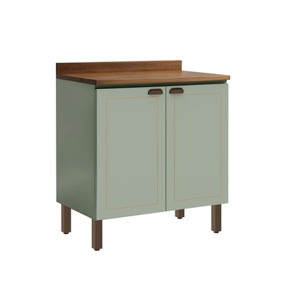 Balcão de Cozinha 80 Cm Conecta Frizz 2 Portas Mint - Geniaflex