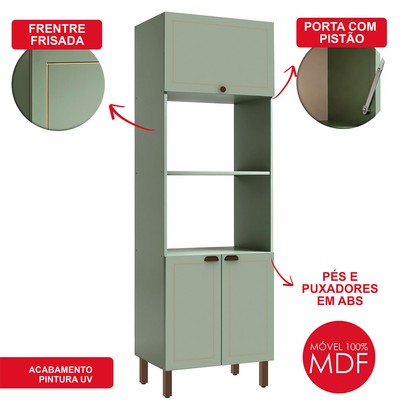 Torre Quente Conecta Frizz 3 Portas Mint - Geniaflex