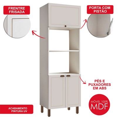 Torre Quente Conecta Frizz 3 Portas Branco - Geniaflex