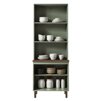 Cristaleira Conecta Frizz 3 Portas 100% Mdf com Vidro Mint - Geniaflex