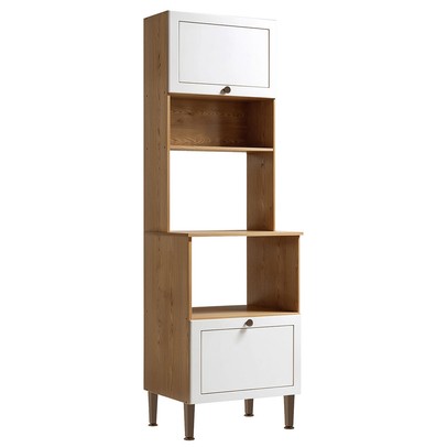 Torre Quente Essência Frizz 2 Portas 100% Mdf Cinamomo/Branco - Geniaflex