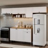 Cozinha Compacta Essência Frizz 8 Portas 1 Gaveta 100% Mdf Cm0116t Cinamomo Fosco/Branco - Genialflex