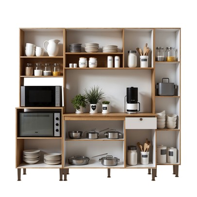 Cozinha Completa Essência Frizz 9 Portas 1 Gaveta 100% Mdf Cinamomo Fosco/Branco - Genialflex