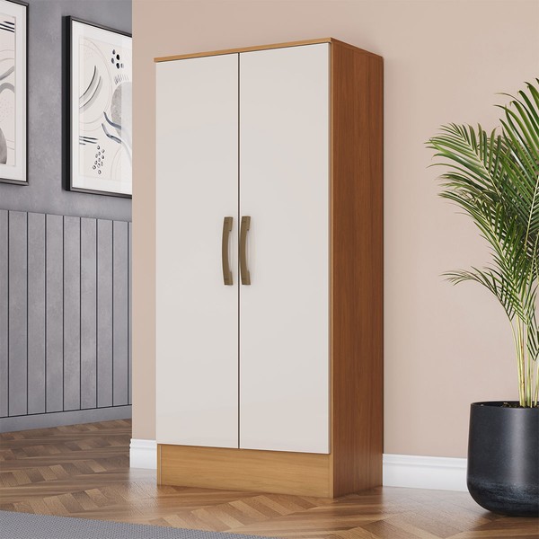 Armário Multiuso 2 Portas Cinamomo/Off White B14 - Henn