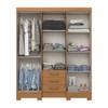Guarda-Roupa Casal 6 Portas 3 Gavetas Cinamomo B23 - Briz