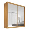 Guarda-Roupa Casal Mali 2 Portas 3 Gavetas 100% Mdf com Espelho 19200 Peroba/Off White - Europa Móveis