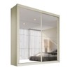 Guarda-Roupa Casal Mali 2 Portas 3 Gavetas 100% Mdf com Espelho 19200 Off White/Peroba - Europa Móveis