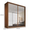 Guarda-Roupa Casal Mali 2 Portas 3 Gavetas 100% Mdf com Espelho 19200 Castanho/Off White - Europa Móveis