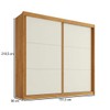 Guarda-Roupa Casal Mali 2 Portas 3 Gavetas 100% Mdf Peroba/Off White - Europa Móveis