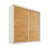 Guarda-Roupa Casal Mali 2 Portas 3 Gavetas 100% Mdf Off White/Peroba - Europa Móveis
