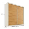 Guarda-Roupa Casal Mali 2 Portas 3 Gavetas 100% Mdf Off White/Peroba - Europa Móveis