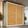 Guarda-Roupa Casal Mali 2 Portas 3 Gavetas 100% Mdf Off White/Peroba - Europa Móveis