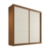 Guarda-Roupa Casal Mali 2 Portas 3 Gavetas 100% Mdf Castanho/Off White - Europa Móveis