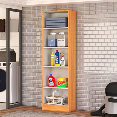 Armário Multiuso Vince 2 Portas Cinamomo/Off White - Panorama Móveis