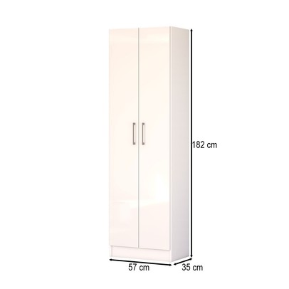 Armário Multiuso Vince 2 Portas Branco - Panorama Móveis