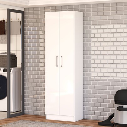 Armário Multiuso Vince 2 Portas Branco - Panorama Móveis