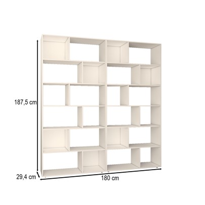 Estante para Livros Podcast 10 Prateleiras Branco - Panorama Móveis