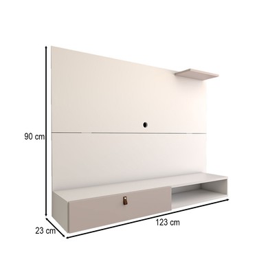 Painel para TV Até 50 Polegadas Carter 1 Porta Branco - Panorama Móveis