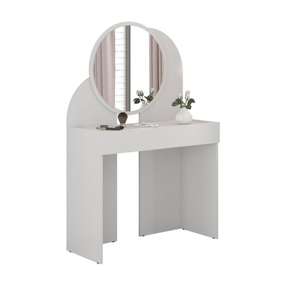 Penteadeira Camarim Wish 1 Gaveta com Espelho Branco - Móveis Bechara