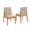 Cadeiras Kit 2 Cadeiras Sinfonia Naturalle/Linho Creme - Móveis Bechara