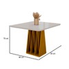 Mesa de Madeira Orquestra 90 Cm com Vidro Naturalle/Off White - Móveis Bechara