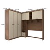 Guarda-Roupa Casal Modulado Fortaleza 7 Portas 4 Gavetas Jatoba/Areia - Panorama Móveis