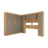 Guarda-Roupa Casal Modulado Madrid 10 Portas 4 Gavetas Jequitibá/Granizo - Panorama Móveis