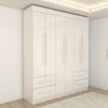Guarda-Roupa Casal Modulado Madrid 10 Portas 4 Gavetas Branco - Panorama Móveis