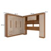 Guarda-Roupa Casal Modulado Madrid 10 Portas 4 Gavetas Cinamomo/Off White - Panorama Móveis