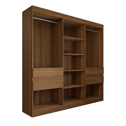 Guarda-Roupa Casal Triano 10 Portas 4 Gavetas Amêndola Touch - Panorama Móveis