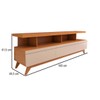 Rack para TV Até 72 Polegadas Home 3 Gavetas Nature/Off White - Panorama Móveis