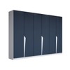 Guarda-Roupa Casal Luxe 2,42 Metros 6 Portas 4 Gavetas Branco/Azul - Panorama Móveis