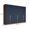 Guarda-Roupa Casal Luxe 2,42 Metros 6 Portas 4 Gavetas Freijó/Azul - Panorama Móveis