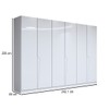 Guarda-Roupa Casal Luxe 2,42 Metros 6 Portas 4 Gavetas Branco - Panorama Móveis