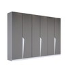 Guarda-Roupa Casal Luxe 2,42 Metros 6 Portas 4 Gavetas Branco/Cinza - Panorama Móveis