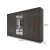 Guarda-Roupa Casal Odisseia 8 Portas 4 Gavetas com Espelho Onix - Panorama Móveis