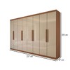 Guarda-Roupa Casal Odisseia 8 Portas 4 Gavetas Cinamomo/Off White - Panorama Móveis
