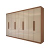 Guarda-Roupa Casal Odisseia 8 Portas 4 Gavetas Cinamomo/Off White - Panorama Móveis