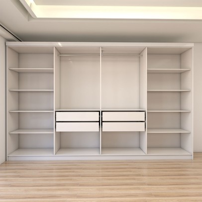 Guarda-Roupa Casal Odisseia 8 Portas 4 Gavetas Branco - Panorama Móveis