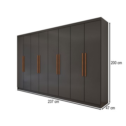 Guarda-Roupa Casal Odisseia 8 Portas 4 Gavetas Onix - Panorama Móveis