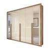 Guarda-Roupa Casal Severo Gold 6 Portas 6 Gavetas com Espelho Ipê/Off White - Panorama Móveis