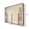Guarda-Roupa Casal Severo Gold 6 Portas 6 Gavetas com Espelho Ipê/Off White - Panorama Móveis